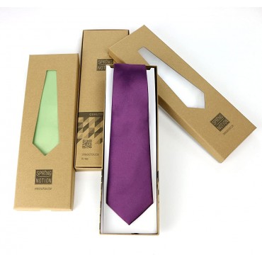 Spring Notion Men's Solid Color Satin Microfiber Tie Regular and Skinny Width - BGPO26EAN