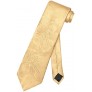 Vesuvio Napoli NeckTie GOLD Color Paisley Design Men's Neck Tie - BGOMIYAXD