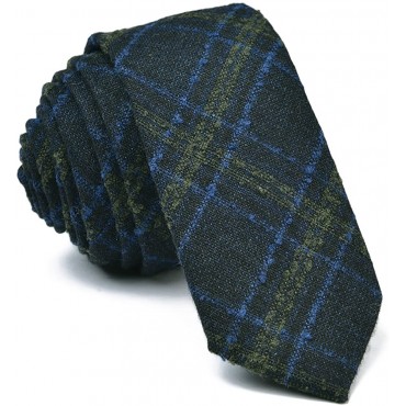 VOBOOM Mens Necktie Skinny Tie Tweed Pattern Woolen Neck Tie - BSQICUKC7