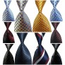 Wehug Lot 10 PCS Men's Ties 100% Silk Tie Woven Slim Necktie Jacquard Neck Ties Classic Ties - B43F4YFN5