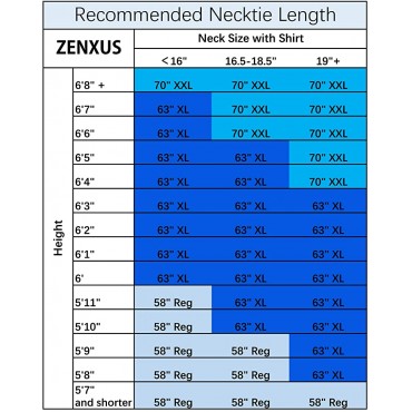ZENXUS Extra Long Solid Tie for Men Big and Tall 63 or 70 inch XL Plain Ties - BSLM2UDKH