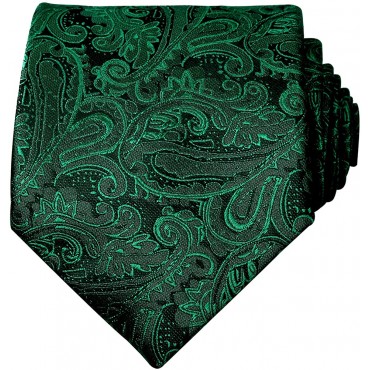 Alizeal Handmade Paisley Floral Tie with Pocket Square Gift Set - BVW6WWNPS