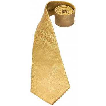 Dubulle Mens Tie and Lapel Pin Flower Silk Necktie Hankerchief Cufflinks Set for Men Paisley Solid Stripe 4pcs Set - BCSSO33I7