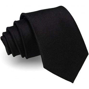 JEMYGINS Solid Color Wool Tie and Pocket Square with Tie Clip Sets for Men - B0WZQGYZH