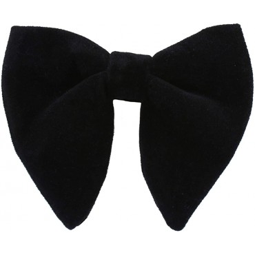 Lovacely Mens Pre-Tied Oversized Velvet Bow Tie Vintage Tuxedo Big Bowtie & Cufflinks & Pocket Square Sets with Gift Box - BL3T6COHR