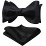 Men's Floral Paisley Self Bow Ties Classic Formal Tuxedo Satin Woven Silk Bowtie for Wedding Party Prom with Gift Box - BJWMZ9HMC