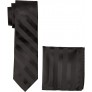 Stacy Adams Men's Solid Woven Formal Stripe Tie Set - B84L1TAVA