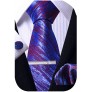 STEFANO CORVALI Mens Classic Tie Pocket Square Cufflinks Clip Set Necktie with Hanky for Men - BS7L12WJ6