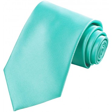 TIE G Solid Satin Color Formal Necktie and Pocket Square Sets in Gift Box - BVVATO5I4