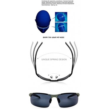 ANDOILT Mens Sports Polarized Sunglasses UV Protection Sunglasses for Men Fishing Driving - BDN327NQI