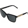 Burberry BE4181 300187 58M Black Grey Square Sunglasses For Men+FREE Complimentary Eyewear Care Kit - BCSSWHAEK