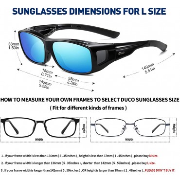 Duco Unisex Wraparound Fitover Glasses Polarized Wear Over Sunglasses 8953 - B81AFAEEO