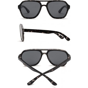 GLINDAR Men's Polarized Aviator Sunglasses Vintage Oversized Square Driving Glasses - B25ERS5TO