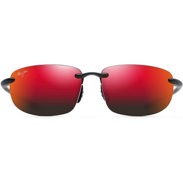 Maui Jim Ho'okipa Asian Fit Sport Sunglasses Black Matte Hawaii Lava Polarized Medium - BBORO82W0