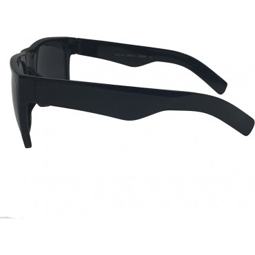 XL Men's Big Wide Frame Black Sunglasses Extra Large Square 148mm - B16BRLQD1