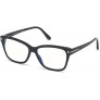 Eyeglasses Tom Ford FT 5597 -F-B Asian fit 001 Shiny Black Blue Block Lenses - BQ9KI0QUT