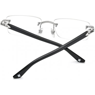 HEPIDEM 100% Really Buffalo Horn Handmade Glasses Frame Square Rimless Luxury Buffs Eyeglasses - B3P3NI829