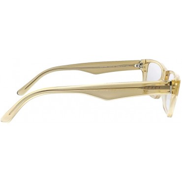 Prada Heritage PR 16MV O1N1O1 Amber Crystal Plastic Rectangle Eyeglasses 53mm - B1CNF4OM6