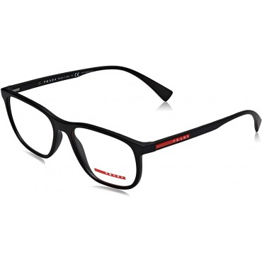 Prada LIFESTYLE PS05LV Eyeglass Frames DG01O1-55 Black Rubber PS05LV-DG01O1-55 - BD582XVKI