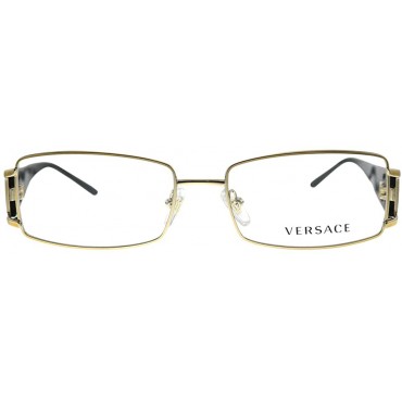 Versace VE 1163M 1252 Pale Gold Metal Rectangle Eyeglasses 52mm - B1S3EGCXG