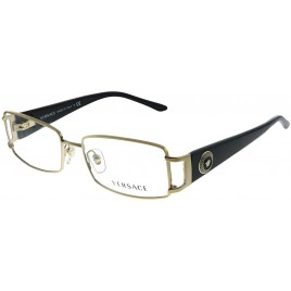 Versace VE 1163M 1252 Pale Gold Metal Rectangle Eyeglasses 52mm - B1S3EGCXG