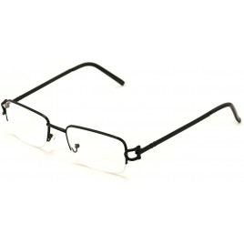V.W.E. Rectangular Frame Clear Lens Designer Half Rim Eyeglasses Metal Glasses - BXMS553S3