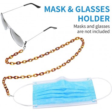 6 Eyeglass Chain Strap Holder Sunglass Chain Acrylic Face Covering Holder Chain Necklace Lanyard - BLTLLGJSY