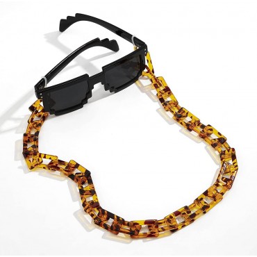 Asphire Acrylic Eyeglass Chain Sunglasses Holder Cord Neck Strap Mask Lanyard Brown 24 Inch - BZ1W4RV2P