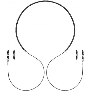 Eyeglasses Strap Leather Glasses Holder Chain Reading Eyewear Lanyard Eyeglass Retainer Cord Necklace - BI9ZBW35S