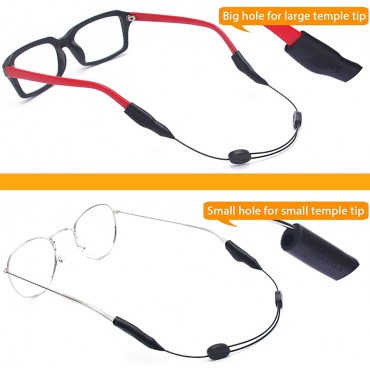 SMARTTOP Updated eyeglass Strap with 2 Holes for Kids Adult No Tail Adjustable Eye Glasses String Holder Strap for Sports - B1HASSANM