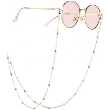 XJJZS 2PCS Womens Chic Reading Beaded Glasses Chain Eyewear Cord Neck Strap Rope Eyeglass Chains Sunglasses Color : A - BP020Z6AD