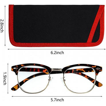 12 Pieces Glasses Case Soft Eyeglasses Pouch Portable Eyewear Sunglasses Bag Anti Scratch 6.1 x 2.76 Inch 6 Colors - BJ4LNGC64