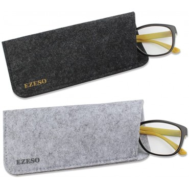 3 Pack Eyeglass Cases Soft Felt Slip-in Pouch Case Glasses Storage Case Makeup Pouch - B5XSU0MIP