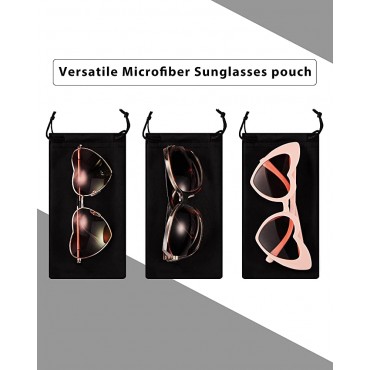 40 Pack Microfiber Case Pouch Bag Glasses Sunglasses Case with 2 Pieces Cleaning Cloth - BPHUUNS7A