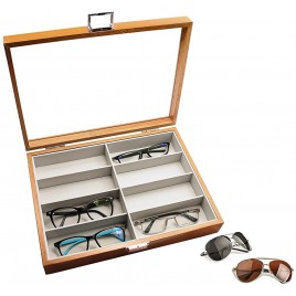 8 Slots Sunglasses Organizer Eyeglass Box Sunglass Eyewear Display Storage Case - BA5UFDJPJ