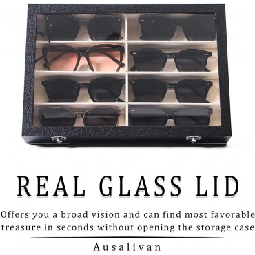 Ausalivan 8 Slot Glasses Organizer Case,Sunglass Storage Box,Sunglasses Display Tray,5 Tier Eyeglass Holder Stand - BZ6UQGKFN