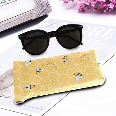 AUUXVA Yellow Animal Bee Sunglasses Case Portable Multiuse Glasses Holder Pocket Eyeglass Accessories for Women Man - B90F9APC1