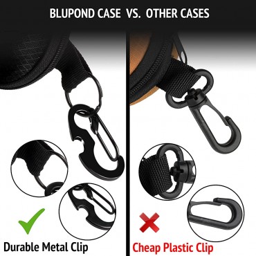 BLUPOND Sunglasses Case Semi Hard EVA Shell with Metal Hanging Hook Belt Clip Sun Glasses Storage - BZ4XTDRSN