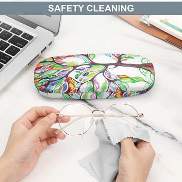 Fintie Hard Shell Eyeglasses Case Portable Protective Glasses Cover Eyeglass Holder Box with Cleaning Cloth for Men Women - BXJUQWM2T