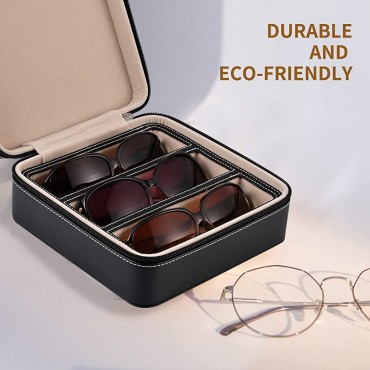 PU Leather Sunglasses Eyeglasses Travel Storage Case for Women and Men - BNQL8AZ91