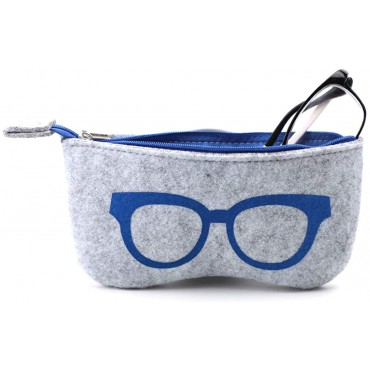Soleebee 4 Pack Portable Eyeglasses Bag Case Soft Felt Zipper Glasses Purse Bag Makeup Storage Pouch - B9T4RLO8A