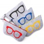 Soleebee 4 Pack Portable Eyeglasses Bag Case Soft Felt Zipper Glasses Purse Bag Makeup Storage Pouch - B9T4RLO8A