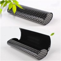 YXSLC Glasses case Rhombus Glasses Case Magnetic Closed Oval Sunglasses Box Handmade Leather Glasses Storage Hard Eyewear Protection Box Container Easy to Carry and Durable Color : Black - BVAEFVH40