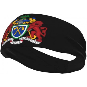 Coat of Arms of The Gambia Unisex Running Headband Suitable for Running Cycling Basketball Yoga Fitness Workout Elastic Hair Band - BQD3VJYMN