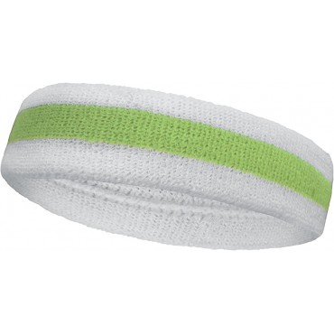 COUVER Striped Women Premium Quality Athletic Terry Head Sweatband - BSQD9BX7C