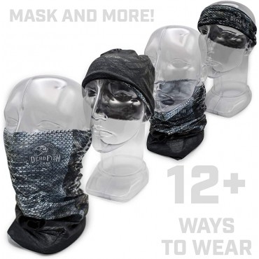 Dead Fish Gear Multifunctional Headwear- Neck Gaiter Headband Mask Bandana 12+ Uses - BGK38BB09