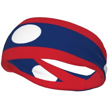 Flag of Laos Unisex Running Headband Suitable for Running Cycling Basketball Yoga Fitness Workout Elastic Hair Band - BQBTXLFS7