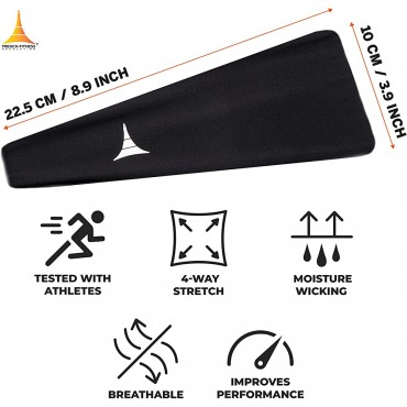French Fitness Revolution Mens Headband Guys Sweatband & Sports Headband for Running Crossfit Working Out and Dominating Your Competition Performance Stretch & Moisture Wicking - BFNBJ0MVC