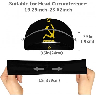 Hammer and Sickle Unisex Running Headband Suitable for Running Cycling Basketball Yoga Fitness Workout Elastic Hair Band - BVGOVL5VU