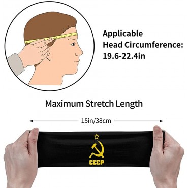 Hammer and Sickle Unisex Running Headband Suitable for Running Cycling Basketball Yoga Fitness Workout Elastic Hair Band - BVGOVL5VU